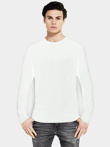 Yoga Studio Men's Long Sleeve Organic Cotton T-Shirt - White - X-Small
